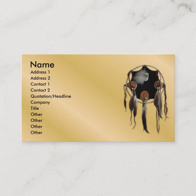 Visite Carte de profil de Dreamcatcher (Devant)