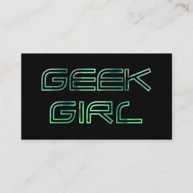 Visite Carte de profil de fille geek (Devant)