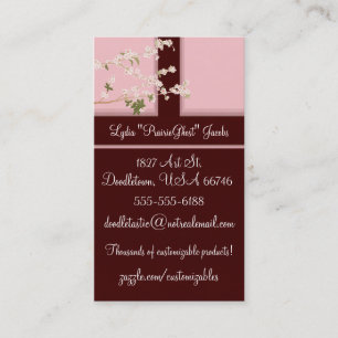 Visite Carte de profil de fleurs de cerisier
