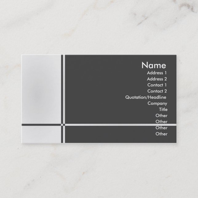 Visite Carte de profil de gestion (Devant)