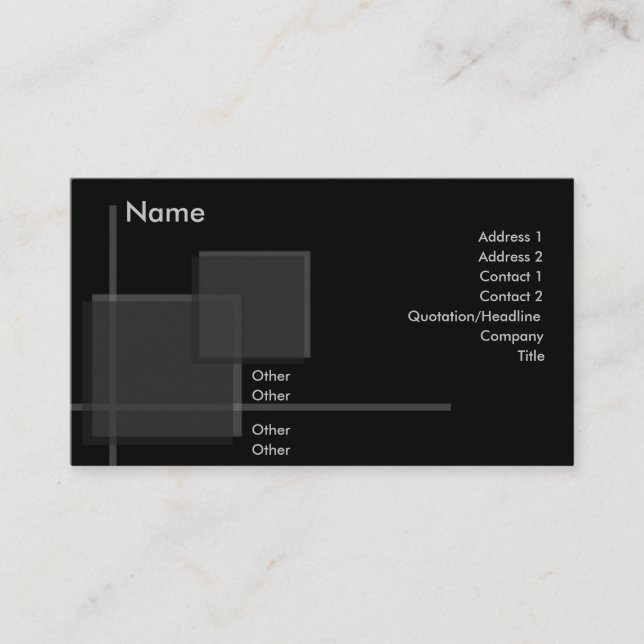 Visite Carte de profil de haute performance (Devant)