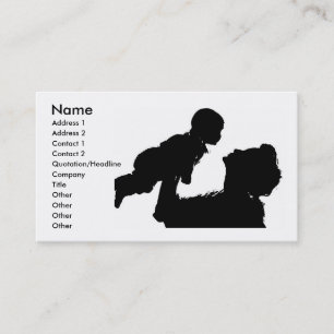 Visite Carte de profil de mère et d'enfant