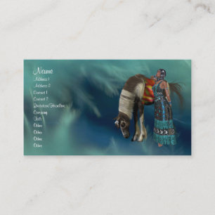 Visite Carte de profil de Natif américain