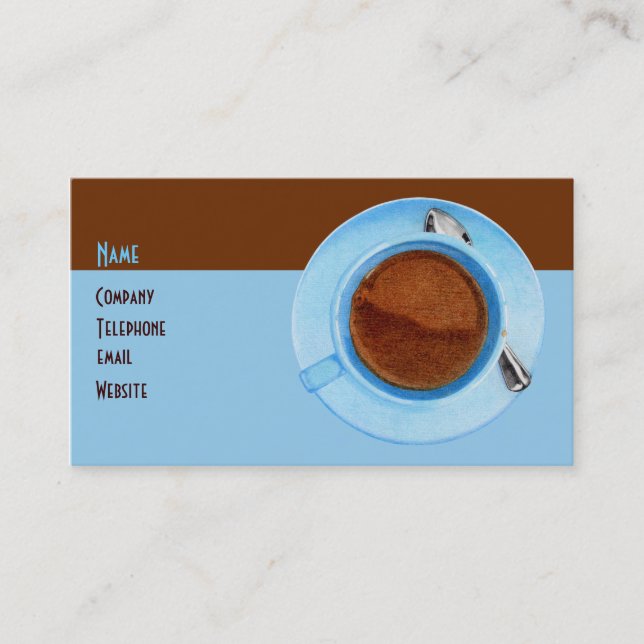 Visite Carte de profil de pause café (Devant)