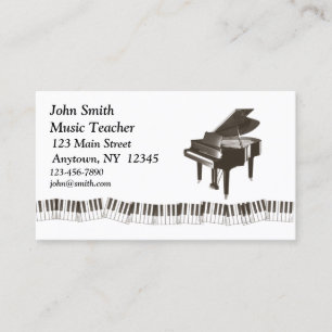 Visite Carte de profil de piano