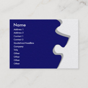 Visite Carte de profil de Puzzle en grès bleu foncé