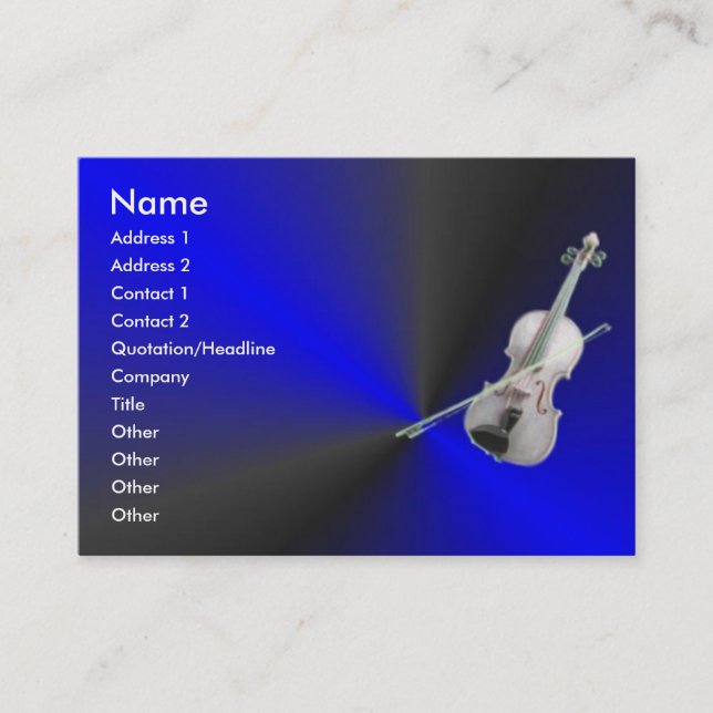 Visite Carte de profil de violon (Devant)