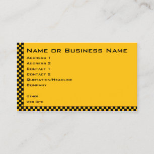 Visite Carte de profil d'entreprise de service de taxi ou