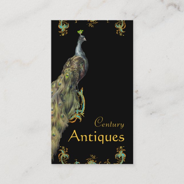 Visite Carte de profil d'entreprise Peacock et Scrolls (Devant)