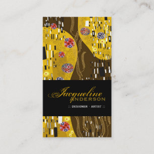 Visite Carte de profil d'or de Nouveau Deco d'art de