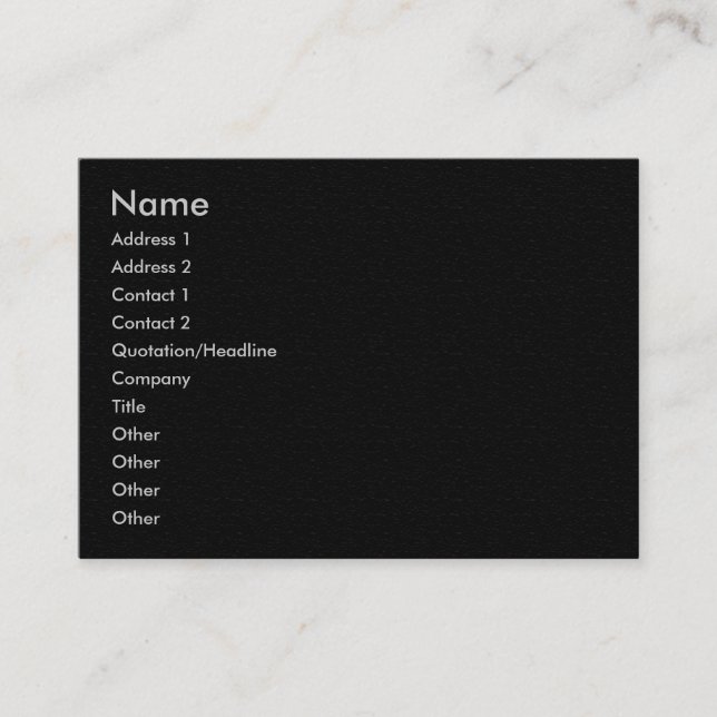 Visite Carte de profil en grès gris foncé clair (Devant)