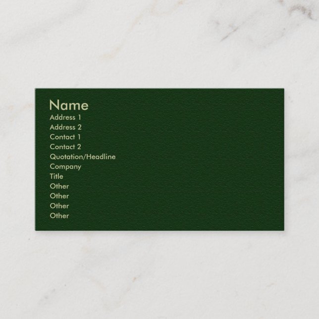 Visite Carte de profil en grès vert clair (Devant)