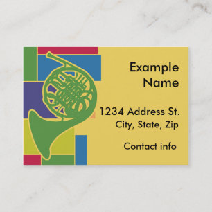 Visite Carte de profil French Horn Colorblocks