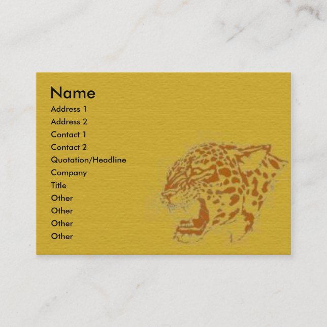 Visite Carte de profil Leopard (Devant)