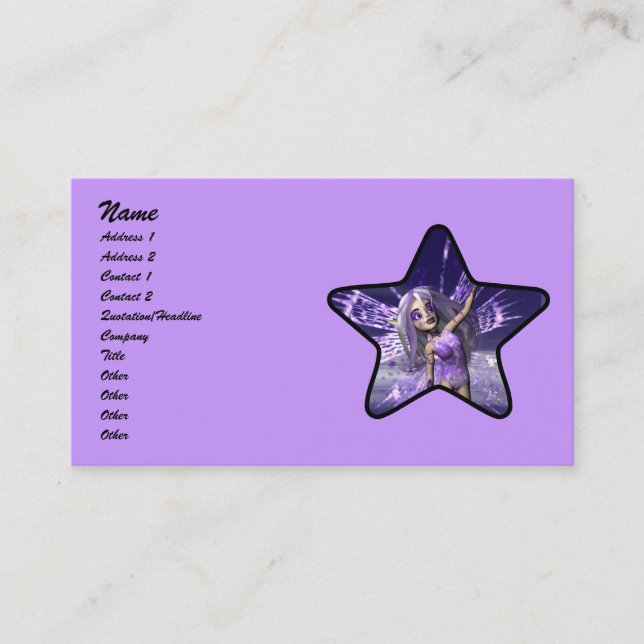 Visite Carte de profil Moon Dance Faery (Devant)