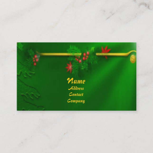 Visite Carte de profil Noël Déco (Devant)