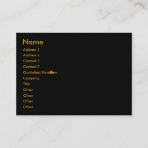 Visite Carte de profil noire