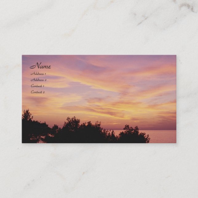 Visite Carte de profil Pastel Sunrise (Devant)