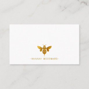 Visite Carte de profil personnalisée Metallic Gold Bee