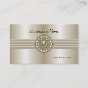 Visite Carte de profil professionnel Elegant Pearl Gem 2