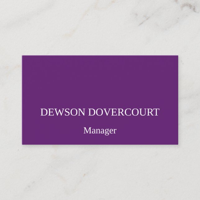 Visite Carte de profil professionnelle pourpre (Devant)