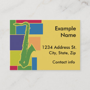 Visite Carte de profil Saxophone Colorblocks