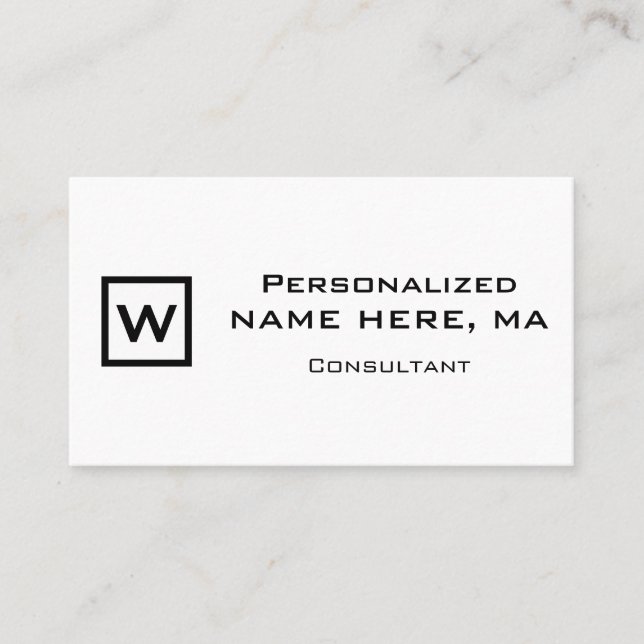 Visite Carte de profil simple Consultant (Devant)