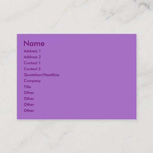 Visite Carte de profil Violet (Devant)