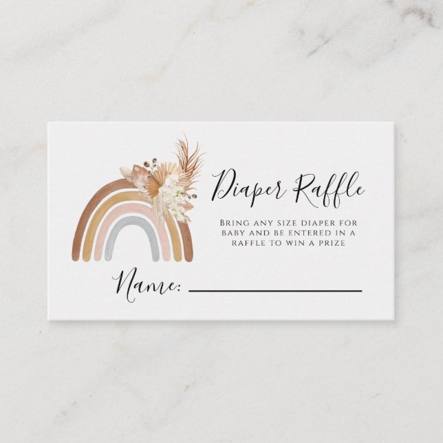 Visite Carte de rabat Boho Rainbow Diaper (Devant)