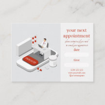 Carte de rappel de rendez-vous médical en ligne mo