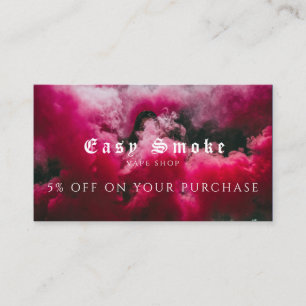 Visite Carte de réduction professionnelle Vape Shop