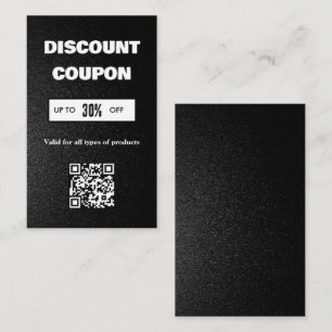 Visite Carte de réduction QR Code minimaliste
