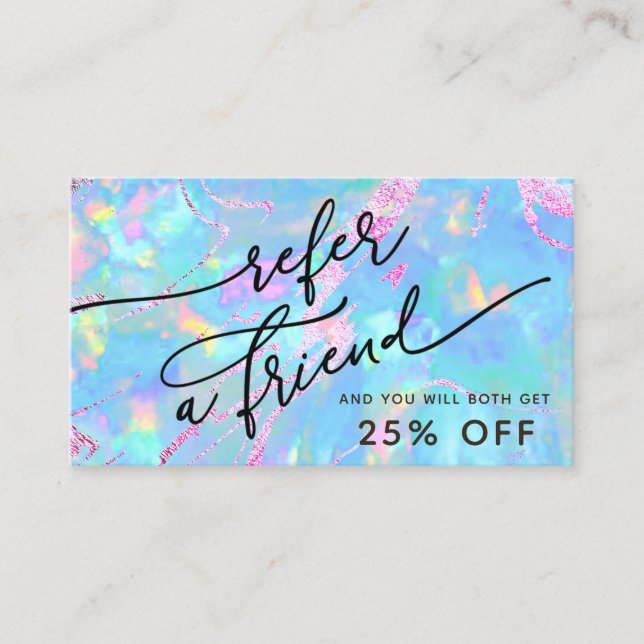 Visite carte de référence de texture opale bleue (Devant)