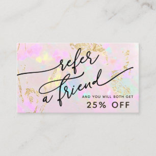 Visite carte de référence de texture opale rose