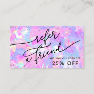 Visite carte de référence de texture opale rose pourpre