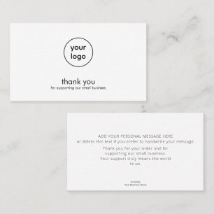 Visite Carte de Remerciement à Logo Minimal pour Petite E