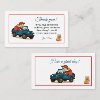 Visite Carte de remerciement mignonne pour chauffeur de l
