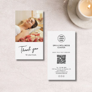 Visite Carte de remerciement moderne pour spa de bien-êtr