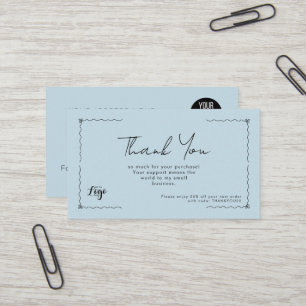 Visite Carte de Remerciement pour Votre Achat Petite Cart