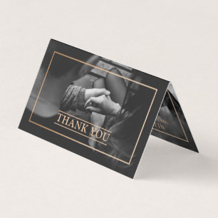 Visite Carte de remerciements photo Gold Foil