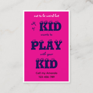 Visite Carte de rencontre professionnelle enfant rose