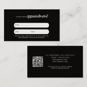 Visite Carte de rendez-vous client d'entreprise Code QR é