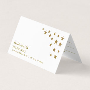 Visite Carte de rendez-vous Gold Parties scintillant Star