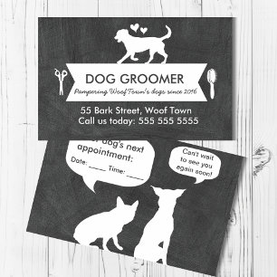 Visite Carte de rendez-vous moderne Black Dog Grooming