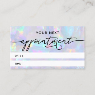 Visite carte de rendez-vous pastel opal texture