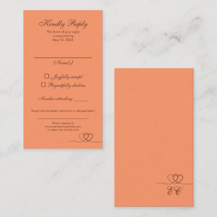 Visite Carte de réponse de mariage moderne mélange et ass