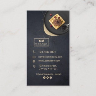 Visite Carte de restaurant personnalisée   Photo moderne 