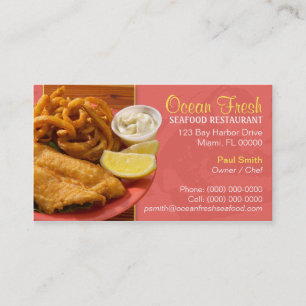 Visite Carte de restauration de fruits de mer