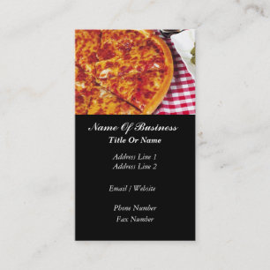 Visite Carte de restauration de pizzeria
