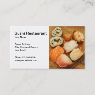Visite Carte de restauration de sushi